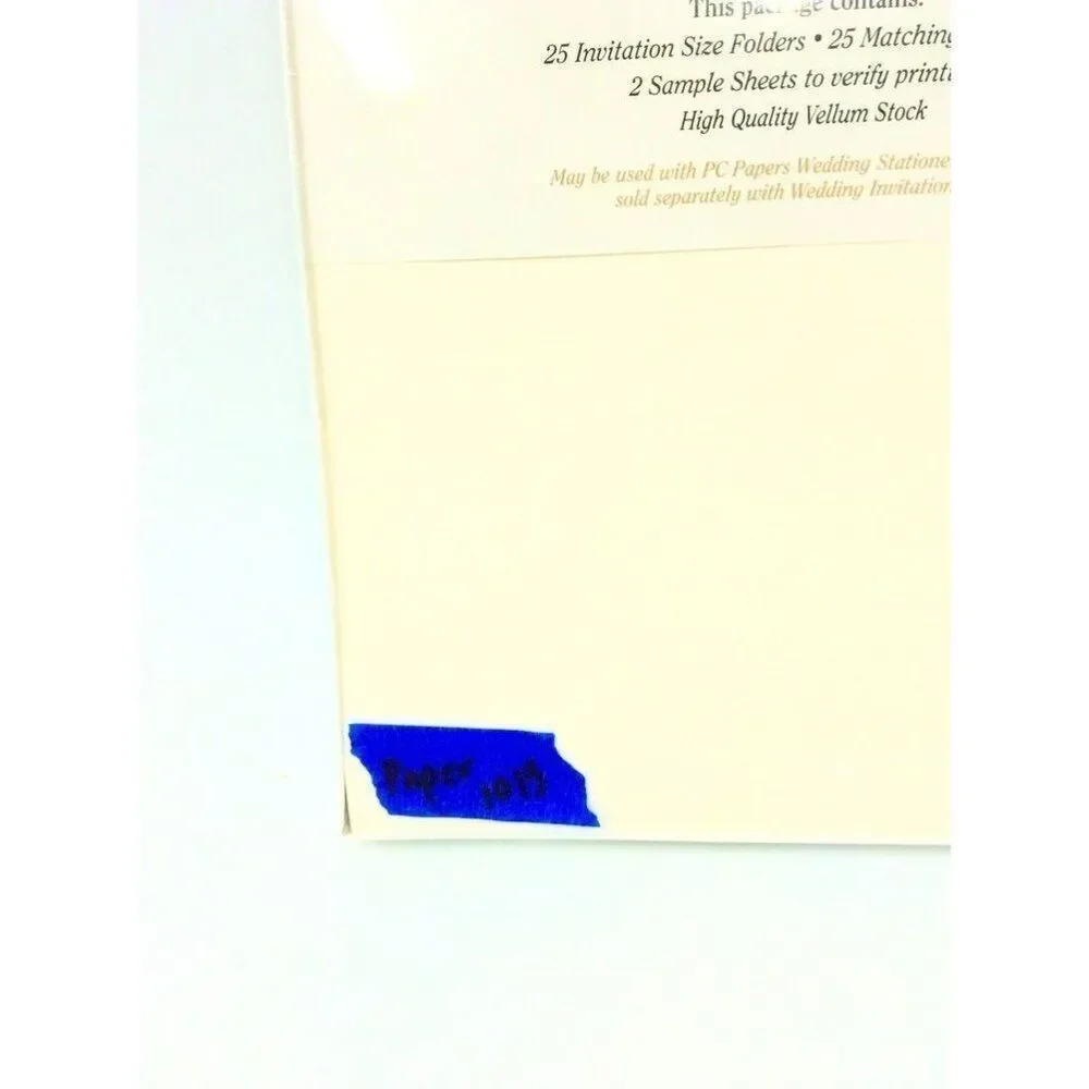 Vintage Invitations 25 ct Envelopes Blanks Printable Wedding Stationary White